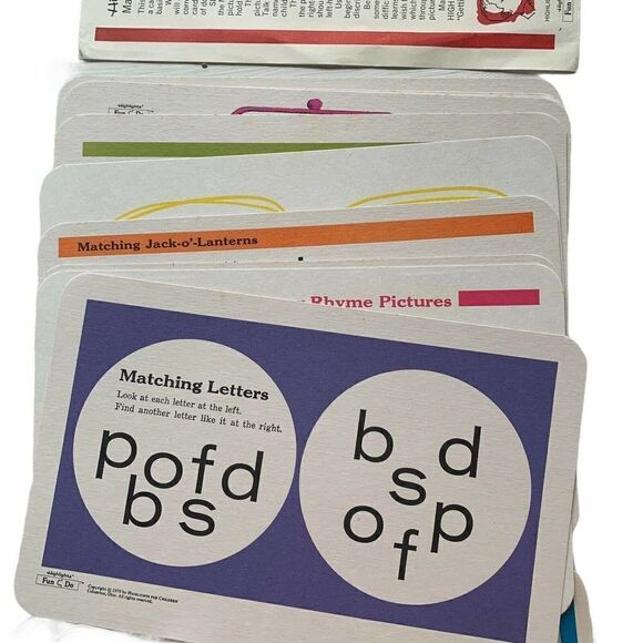 Vintage 70s Highlights Educational Flash Cards - Picture 6 of 8